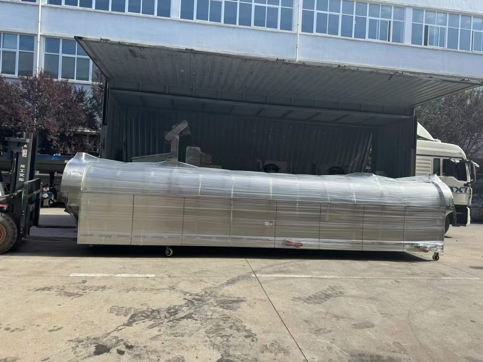 許昌智工8米全套電磁流水線炒貨設備專車發貨福建